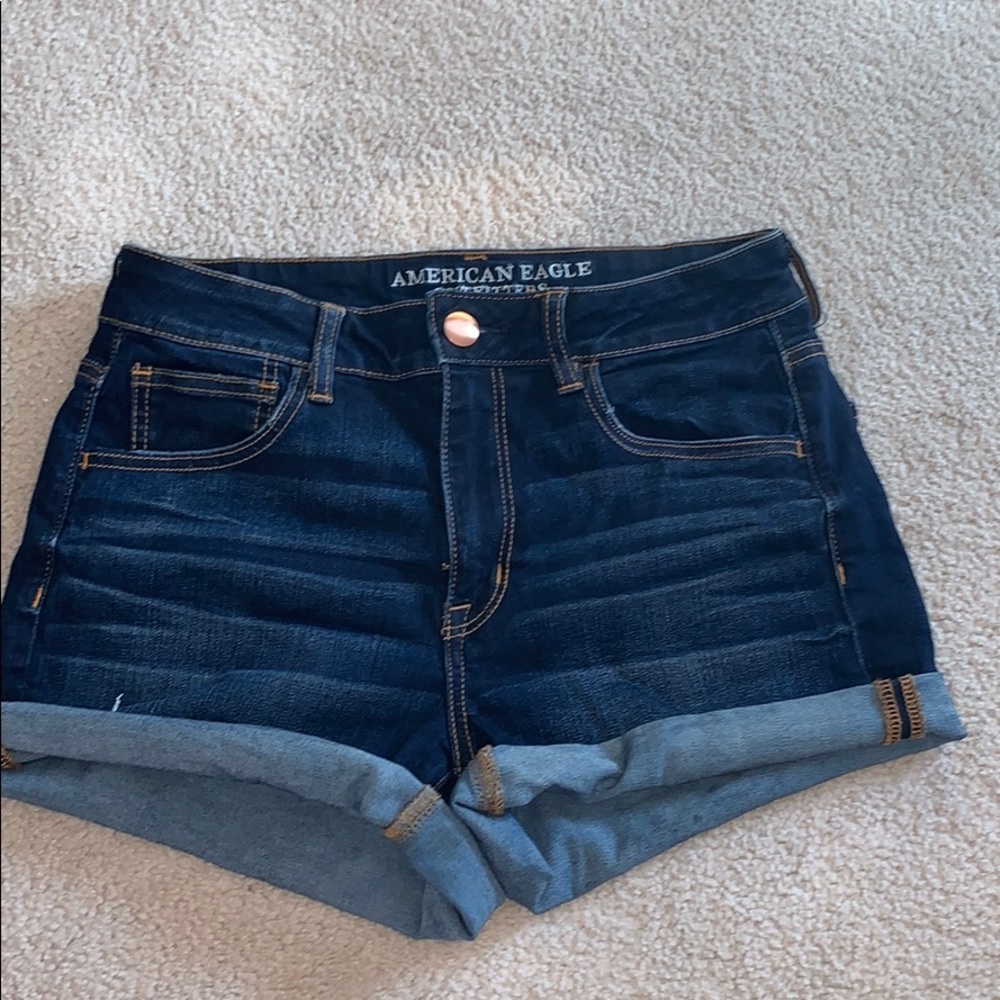 super stretch high-rise  jean shorts
